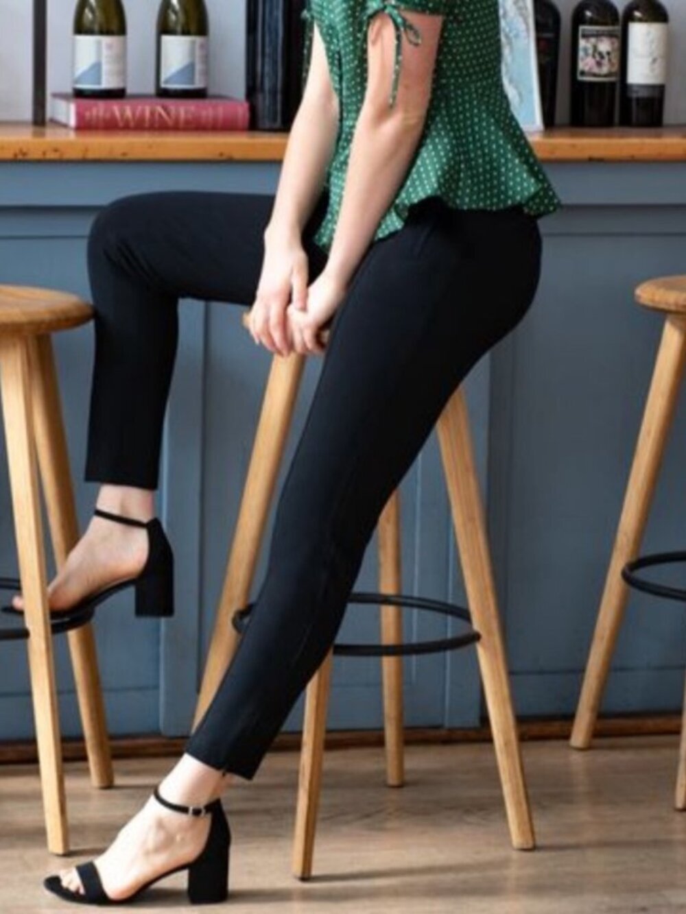 New Betabrand Black Skinny Cigarette Dress Pant Yoga Pants Small Long Tall